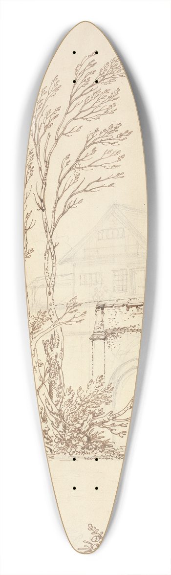 Joseph Farington - Caversham Bridge, Reading 39.3 inch art pintail longboard deck