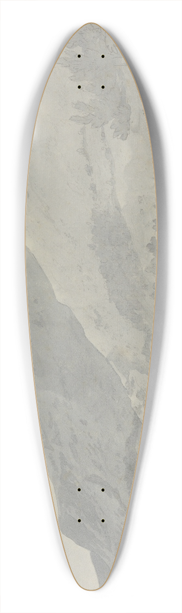 Joseph Farington - Landscape 39.3 inch art pintail longboard deck