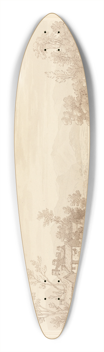 Joseph Farington - Pooley Bridge 39.3 inch art pintail longboard deck