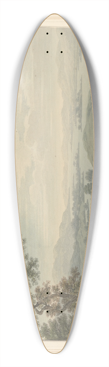 Joseph Farington - View over Windermere & Great Island 39.3 inch art pintail longboard deck