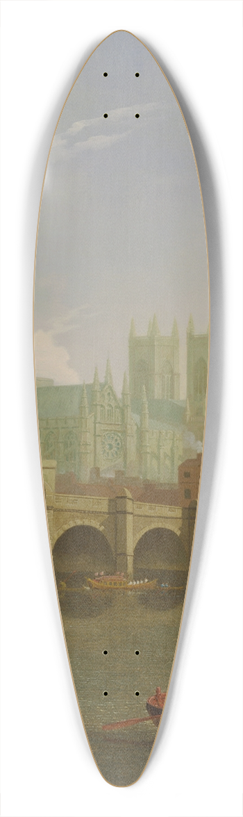 Joseph Farington - Westminster Abbey and Bridge 39.3 inch art pintail longboard deck