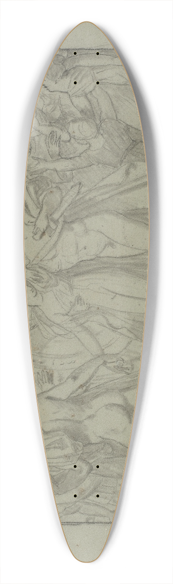 Joseph-Ferdinand Lancrenon - Composition Study for Castor and Pollux Freeing Helen 39.3 inch art pintail longboard deck
