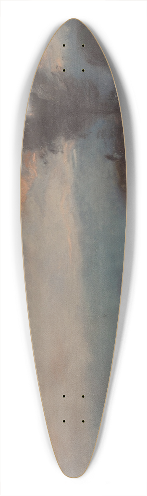 Joseph Frank Currier - Dusk Landscape 39.3 inch art pintail longboard deck