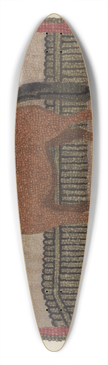 Joseph Glover - Hooked Rug with Horse 39.3 inch art pintail longboard deck