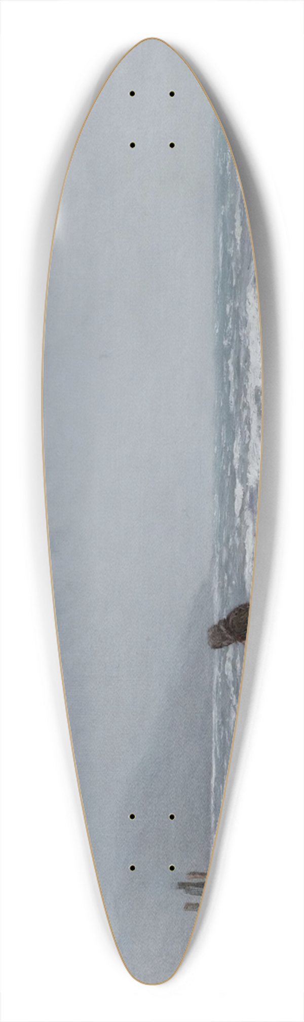 Joseph Henderson - A Windswept Beach 39.3 inch art pintail longboard deck