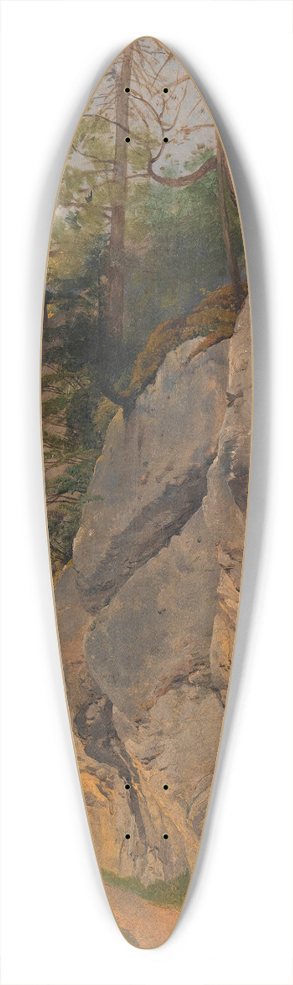 Joseph Holzer - Weg am Felshang 39.3 inch art pintail longboard deck