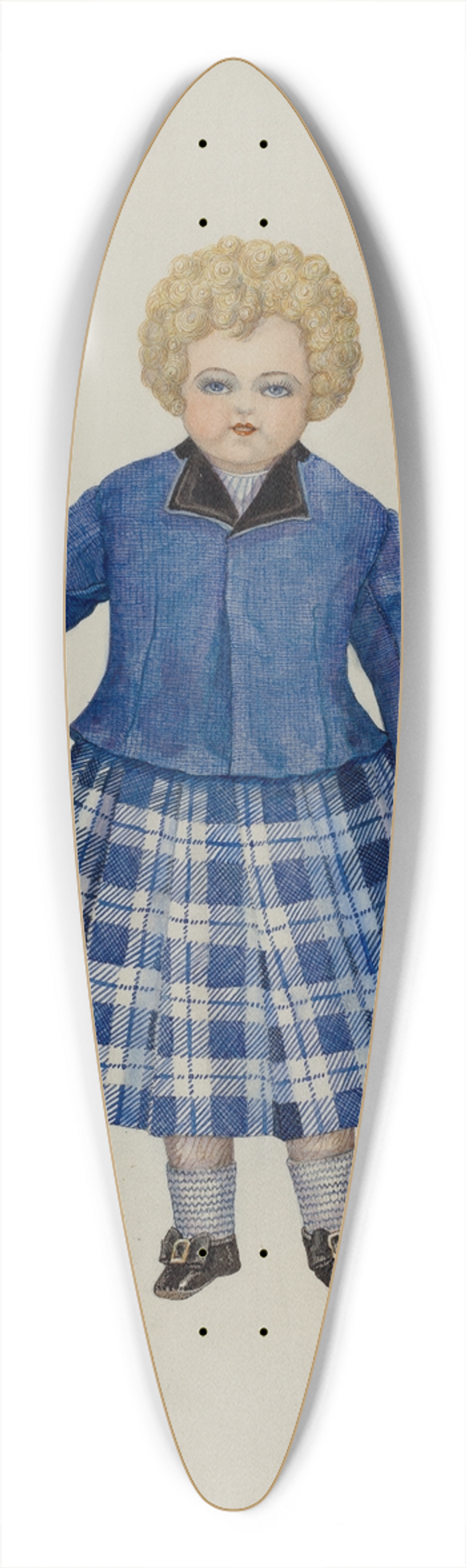 Josephine C. Romano - Doll  Leslie Simpson 39.3 inch art pintail longboard deck