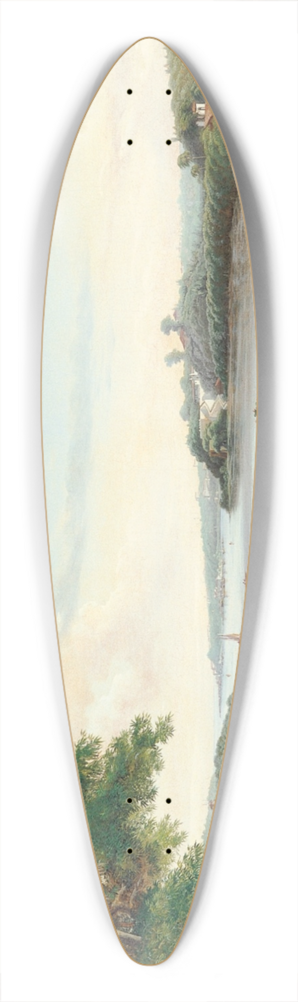 Joseph Lon Righini - The City Outskirts 39.3 inch art pintail longboard deck