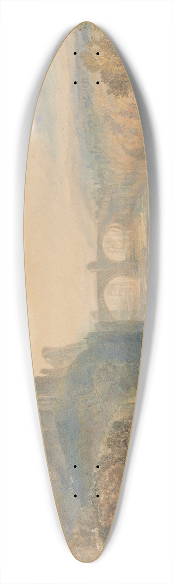 Joseph Mallord William Turner - Barnard Castle 39.3 inch art pintail longboard deck