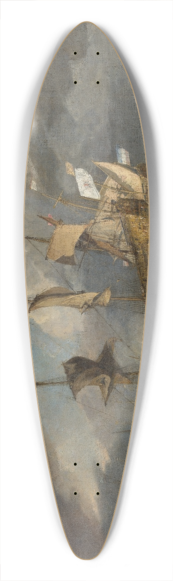 Joseph Mallord William Turner - Boats Carrying Out Anchors to the Dutch Men of War 39.3 inch art pintail longboard deck