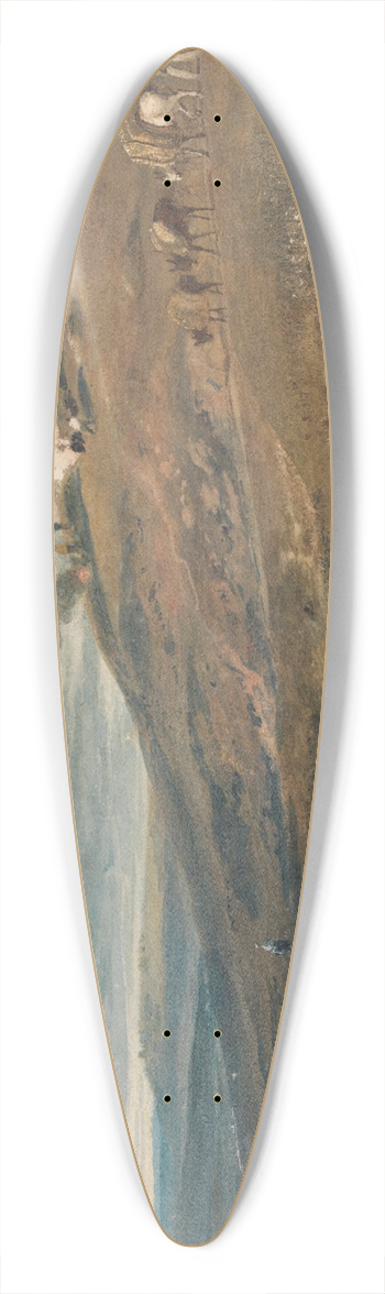 Joseph Mallord William Turner - Dartmoor: The Source of the Tamar and the Torridge 39.3 inch art pintail longboard deck