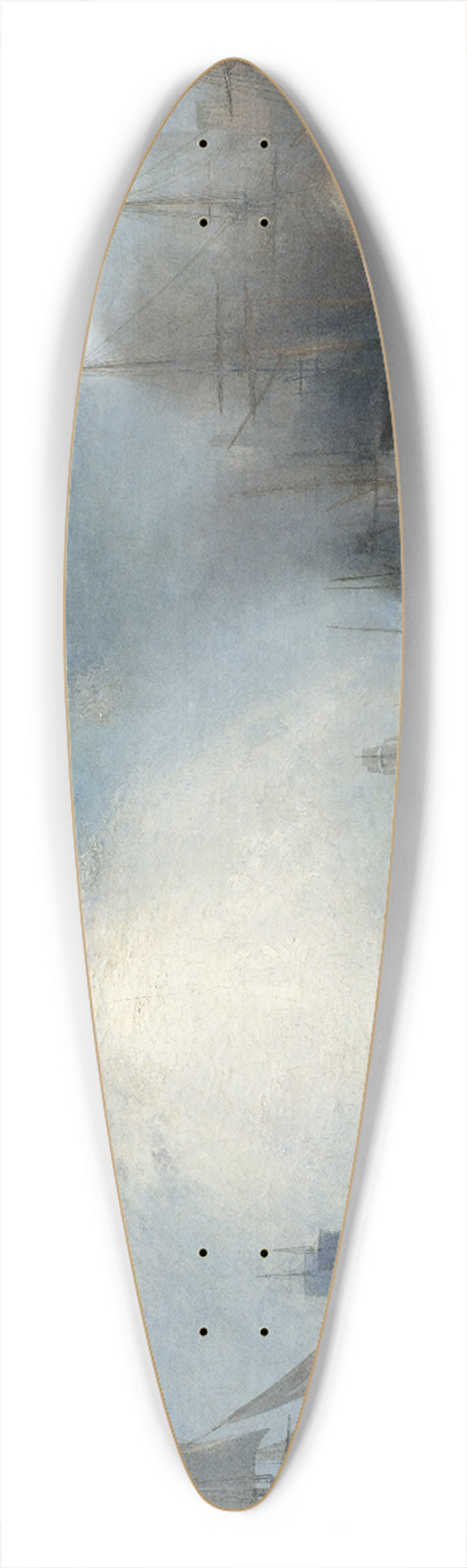 Joseph Mallord William Turner - Keelmen Heaving in Coals by Moonlight 39.3 inch art pintail longboard deck