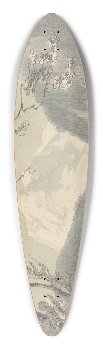 Joseph Mallord William Turner - Near Grindelwald 39.3 inch art pintail longboard deck