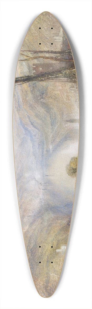 Joseph Mallord William Turner - Oberwesel 39.3 inch art pintail longboard deck