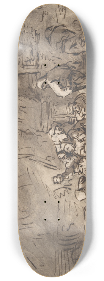 Adriaen van Ostade - Scene in an Inn 8.25 inch art skate deck