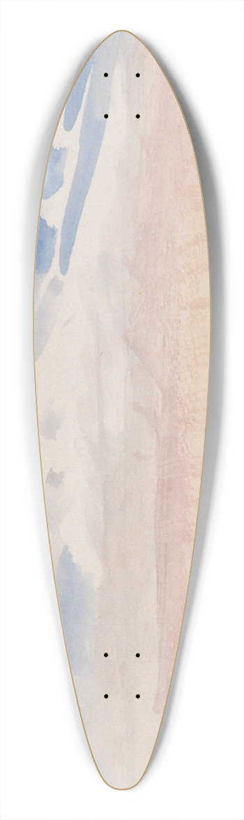 Joseph Mallord William Turner - The Channel Sketchbook 18 39.3 inch art pintail longboard deck