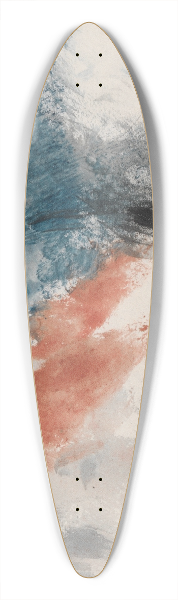 Joseph Mallord William Turner - The Channel Sketchbook 42 39.3 inch art pintail longboard deck
