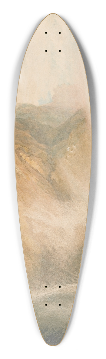 Joseph Mallord William Turner - Upper Fall of the Reichenbach: Rainbow 39.3 inch art pintail longboard deck