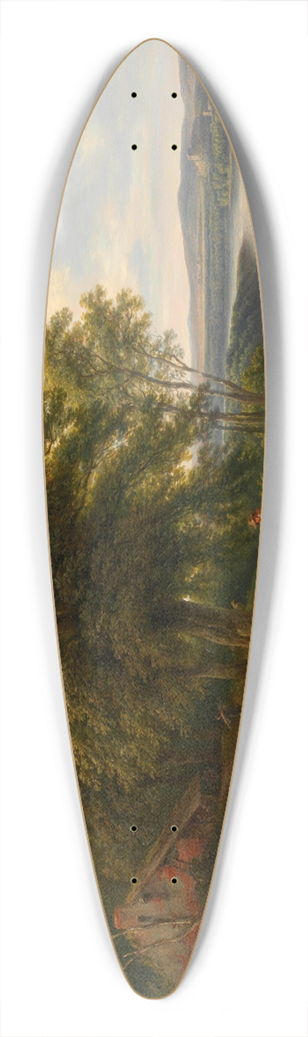 Joseph Mssmer - Flulandschaft mit Viehherde 39.3 inch art pintail longboard deck