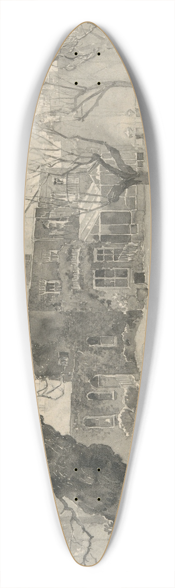 Joseph Pennell - ChelseaRectory 39.3 inch art pintail longboard deck