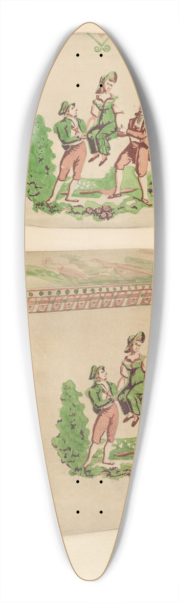 Joseph Rothenberg - Bandbox 39.3 inch art pintail longboard deck