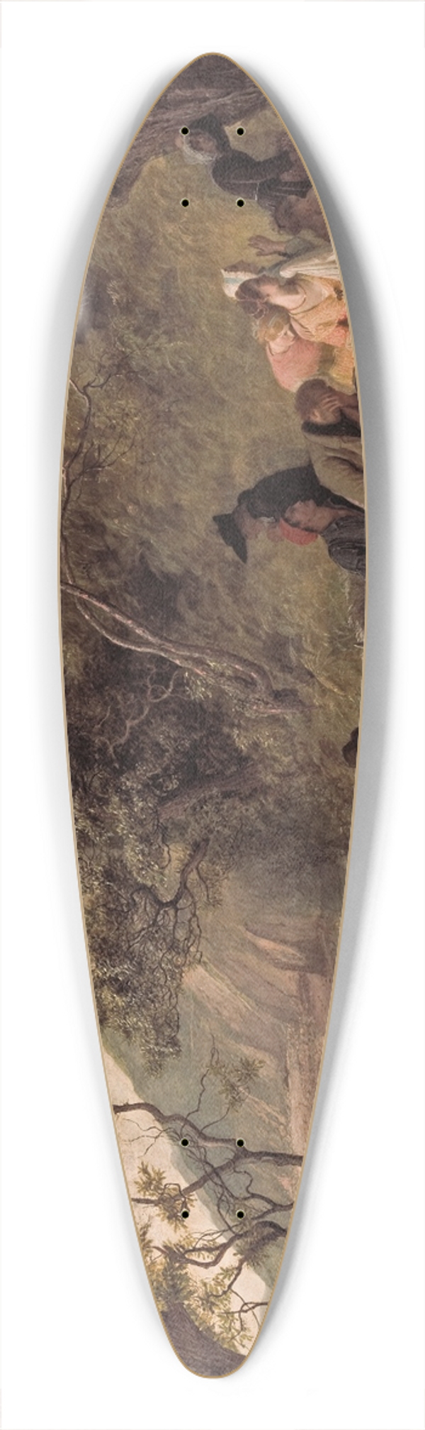 Joseph Severn - The deserted village 39.3 inch art pintail longboard deck