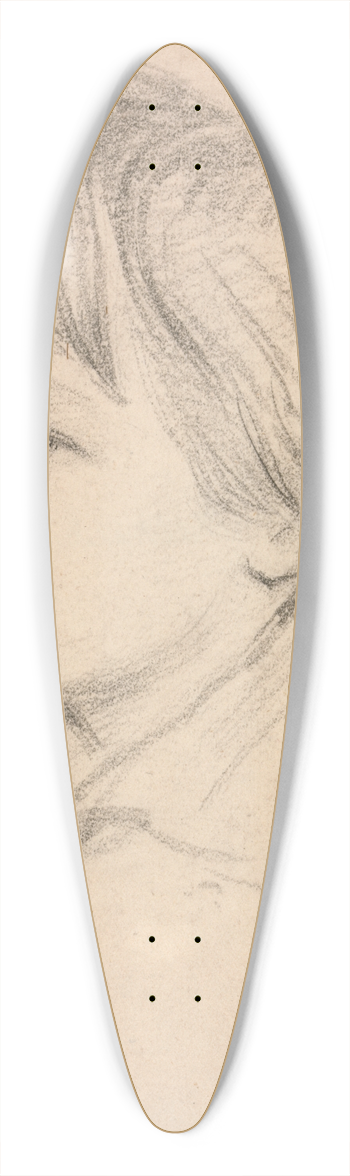 Joseph Slater - Sketch of the Artists Brother, Capt. Michael Atwell Slater 39.3 inch art pintail longboard deck
