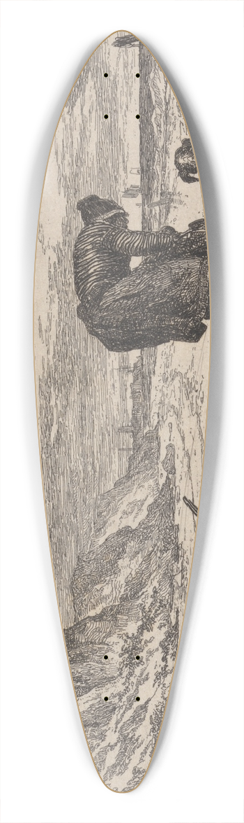 Joseph Stannard - The Beach at Mundesley 39.3 inch art pintail longboard deck