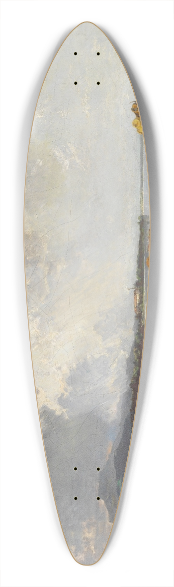 Joseph Wopfner - Fischerzug am Chiemsee 39.3 inch art pintail longboard deck