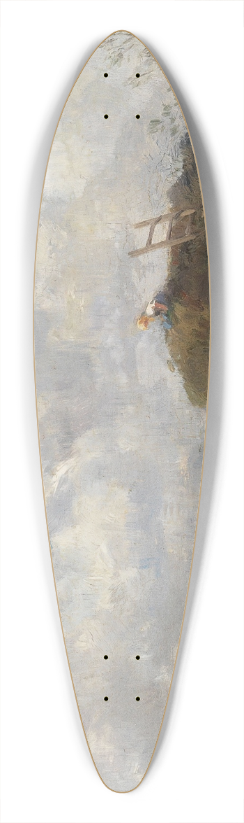 Joseph Wopfner - Heuschiff am Chiemsee 39.3 inch art pintail longboard deck