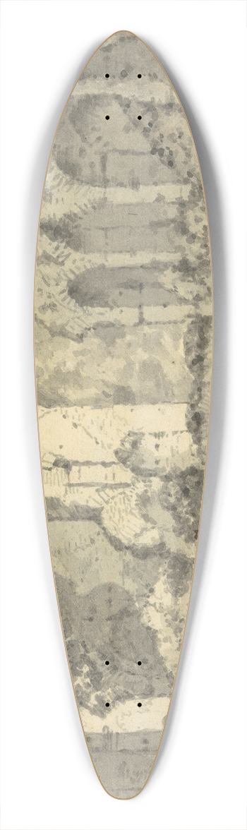 Joseph Wright of Derby - Roman Ruins 39.3 inch art pintail longboard deck