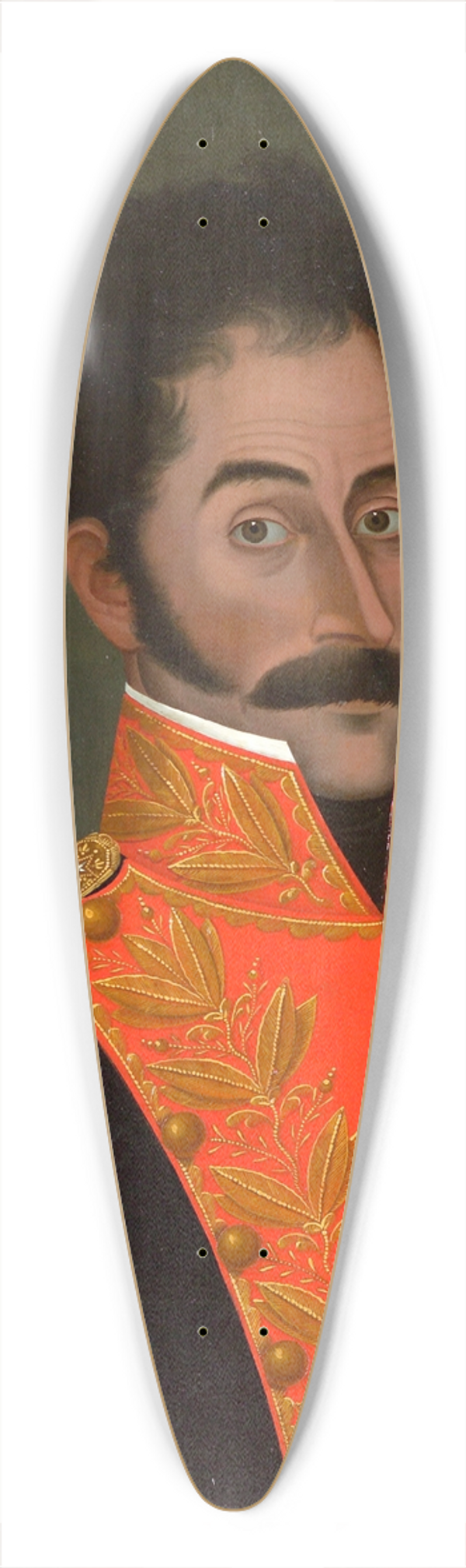 Jos Gil de Castro - Simn Bolvar 39.3 inch art pintail longboard deck