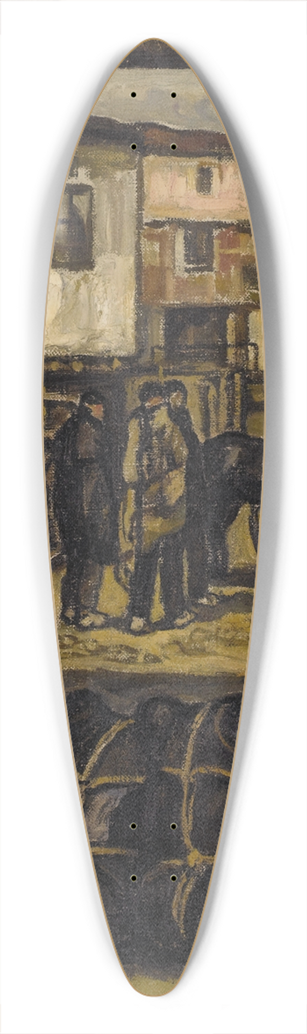 Jos Gutirrez Solana - Los Trabajadores (The Wine Loaders) 39.3 inch art pintail longboard deck