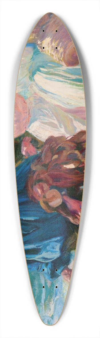 Jos Mongrell - Valencia, Returning from Fishing 39.3 inch art pintail longboard deck