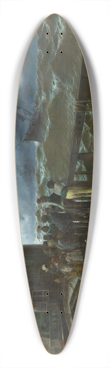 Jos Navarro y Llorens - Shipwreck Warning 39.3 inch art pintail longboard deck