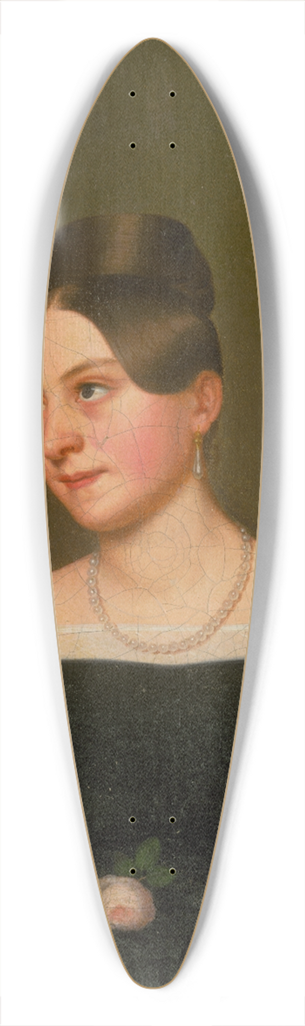Jozef Czauczik - Portrait of a Young Lady 39.3 inch art pintail longboard deck