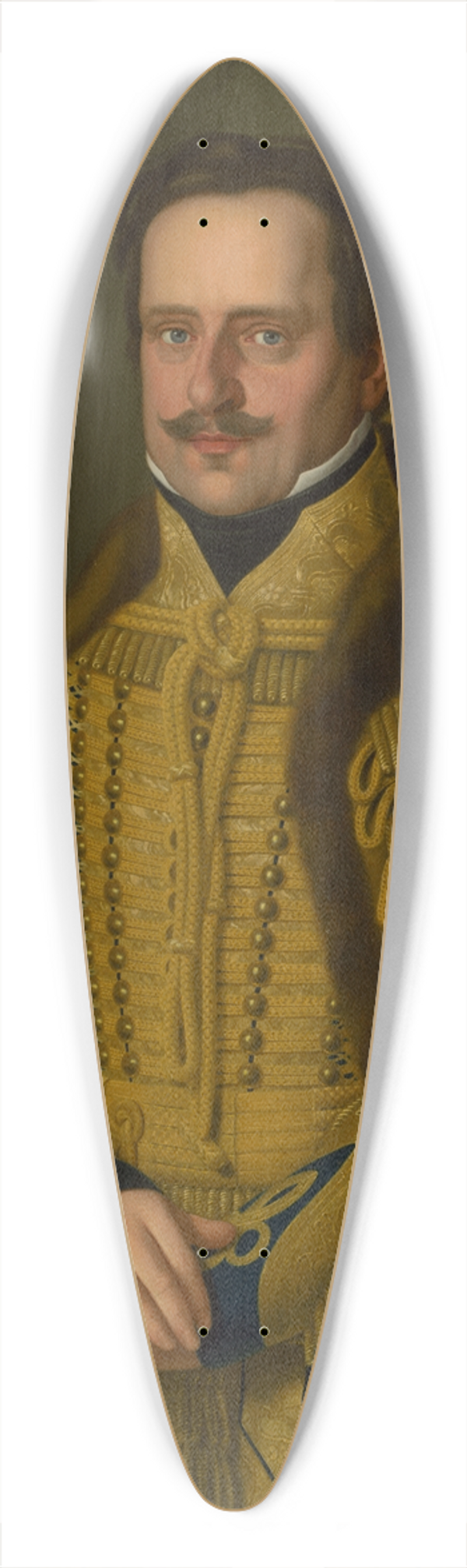 Jozef Czauczik - Portrait of Spi upan Count Karol Csky 39.3 inch art pintail longboard deck