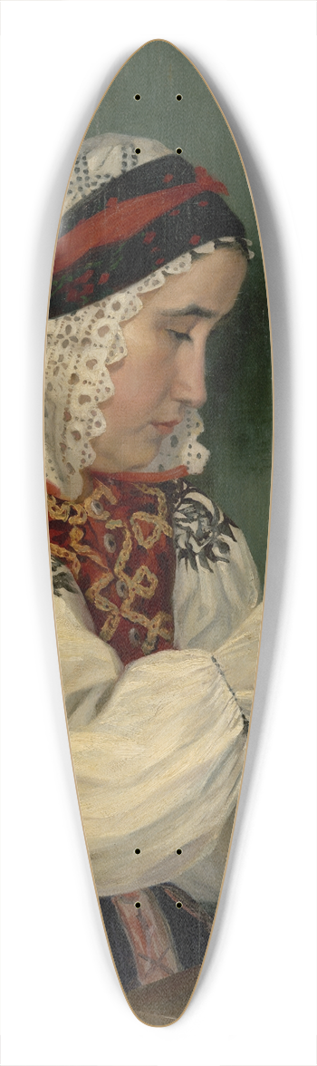 Jozef Hanula - Letter from America 39.3 inch art pintail longboard deck