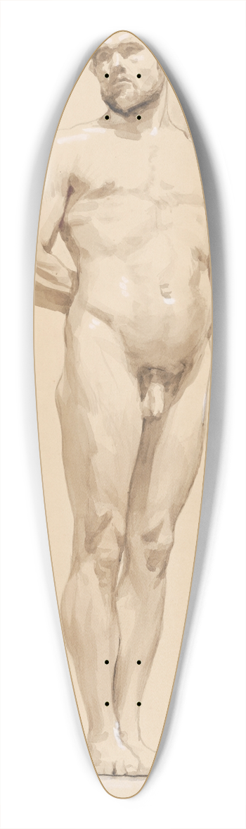 Jozef Hanula - Study of a standing man 39.3 inch art pintail longboard deck