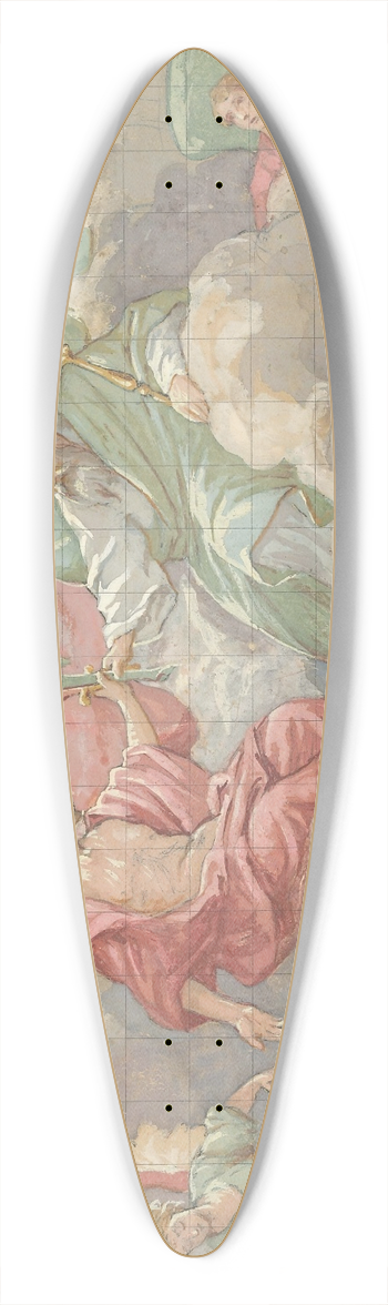 Jozef Hanula - The Holy Trinity 39.3 inch art pintail longboard deck