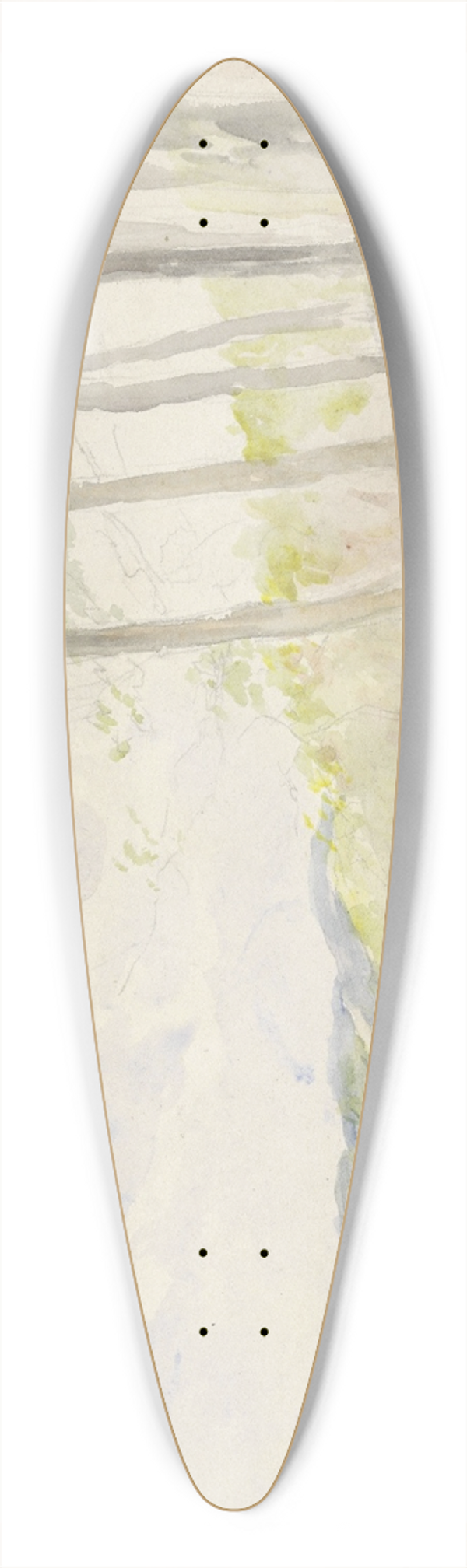 Jozef Israls - Boomgroep bij een weg 39.3 inch art pintail longboard deck