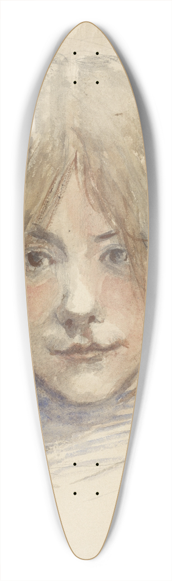 Jozef Israls - Portret van een meisje 39.3 inch art pintail longboard deck