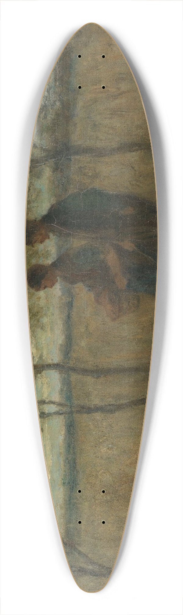 Jozef Israls - Turning homewards 39.3 inch art pintail longboard deck