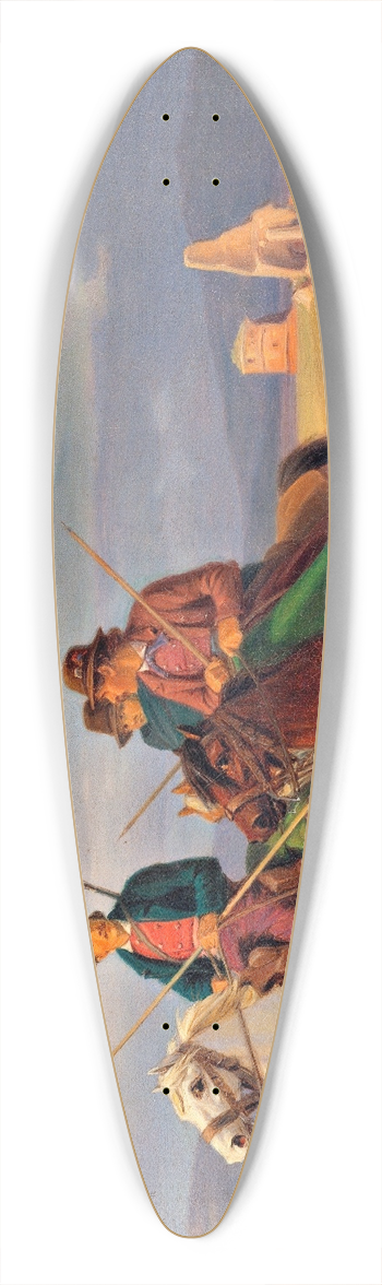 Jrgen Sonne - Three riding campagnols 39.3 inch art pintail longboard deck