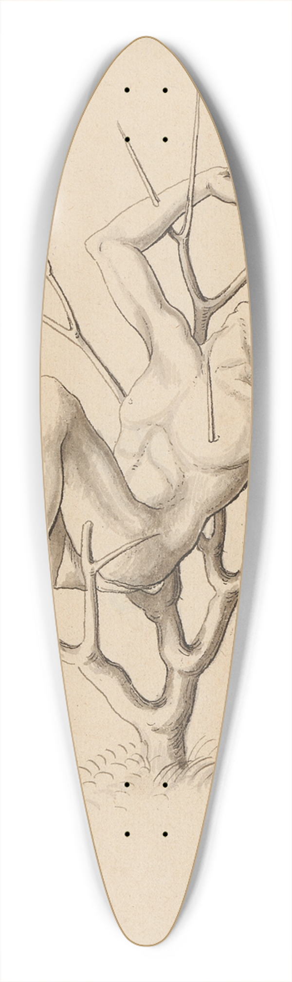 Jrg Schweiger - Mrtyrer, in Dornstrauch aufgespiesst II 39.3 inch art pintail longboard deck