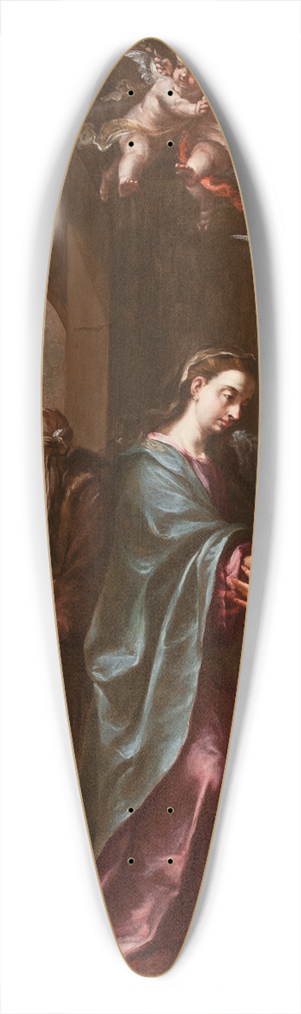 Juan de Valds Leal - The Visitation 39.3 inch art pintail longboard deck