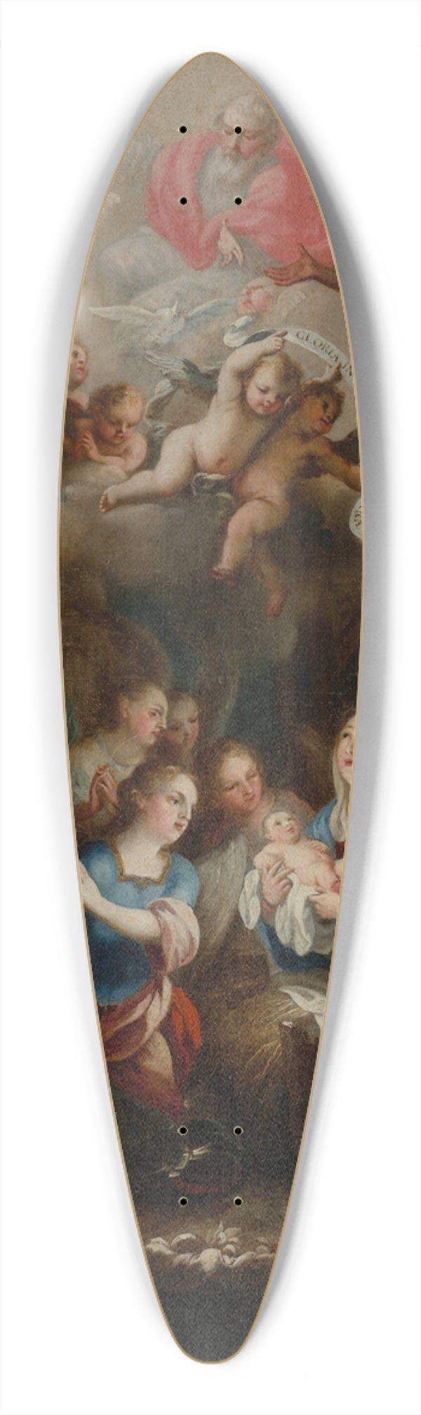 Juan Francisco de Aguilera - Adoration of the Shepherds 39.3 inch art pintail longboard deck