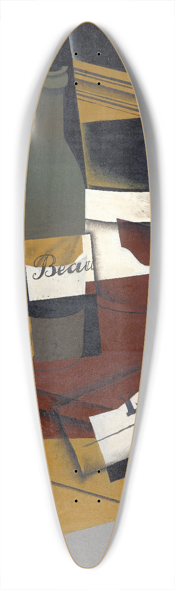 Juan Gris - Bottle and Fruit Dish (Bottle, newspaper and fruit bowl) 39.3 inch art pintail longboard deck