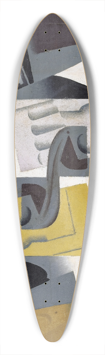 Juan Gris - Glass and Newspaper 39.3 inch art pintail longboard deck