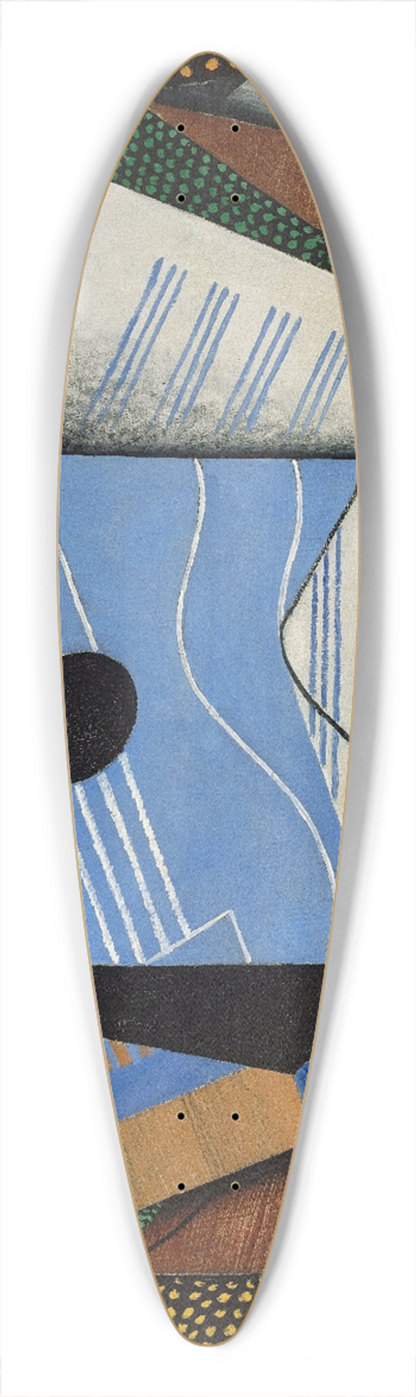 Juan Gris - Guitar on a table 39.3 inch art pintail longboard deck